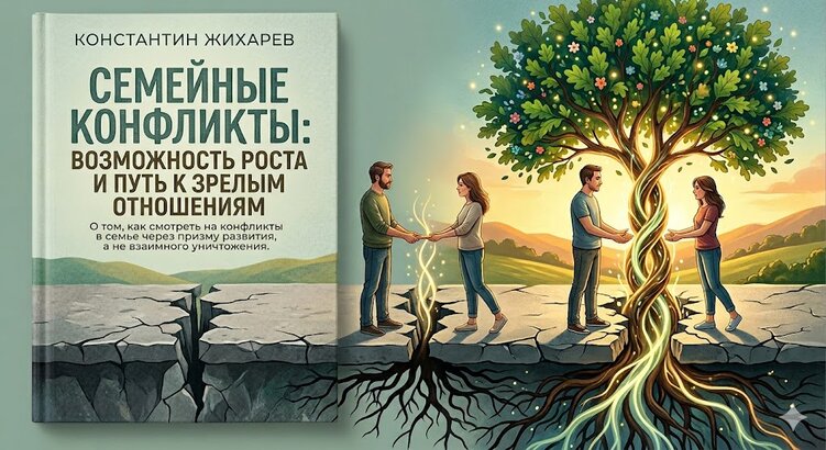 Семья за столом разговаривает и находит взаимопонимание